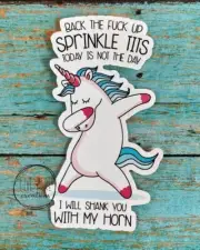 Funny Unicorn Car Decal - Laptop Sticker - Waterproof Sticker - Sarcastic