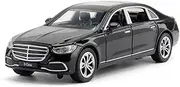Die-cast Alloy 1:32 for Benz S400L SUV Miniature Car Model Sound Light 6 Doors Opened Pull Back Simulated Mini Vehicle Model Miniature Vehicle(Black)