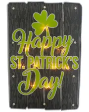 Northlight 17in Lighted Happy St. Patrick's Day Window Silhouette