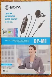 BOYA BY-M1 3.5mm Omni-directional Lavalier Clip-On Microphone for Smartphones