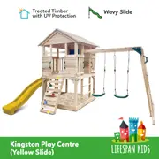 Lifespan Kids Kingston Cubby House with 2.2m Yellow Slide