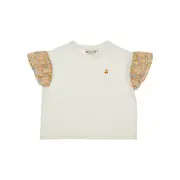 [BONPOINT] BONPOINT 'Liberty' fabric short-sleeved T-shirt Kids 12Y 12Y White