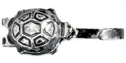 100 Antiqued Silver Plated Brass 9x5mm Turtle Bead Tips to Hide Knots