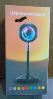 NEW Sunset Lamp, an LED Rainbow UFO Sunset Projection Light 16 Colors 180 Degre