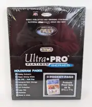 100 ULTRA PRO PLATINUM 3-POCKET 3.5 x 7.5 Pages Proof Sets New Sealed 81417