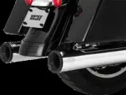 VH Chrome Black Inverted 4in Eliminator Slip On Muffler Road Glide ST 22-23