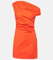[Staud] Staud Phare draped cotton minidress AU 6 red