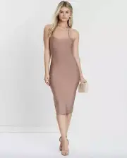 BNWT MISHA DUSTY ROSE JULIA MIDI DRESS - SIZE 10 AU/6 US (RRP $290)
