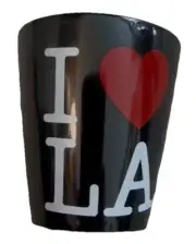 I Love LA Los Angeles Souvenir Shot Glass Black Collectible Barware