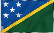 ANLEY Fly Breeze 3x5 Feet Solomon Islands Flag - Vivid Color and Fade Proof - Canvas Header and Double Stitched - Solomon Islander Flags Polyester with Brass Grommets 3 X 5 Ft