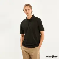 在飛比找momo購物網優惠-【Hang Ten】男裝-經典純棉口袋短袖POLO衫(黑)
