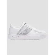 Replay Womens Sneakers Metallic Logo Cupsole Shoes White