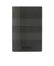 Burberry Check-Pattern Bi-Fold Passport Holder One size Gray