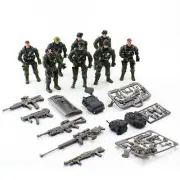8 Pcs/set SWAT Military Army Action Figure Joints Soldiers Model Toy For Kids