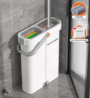 Joybos®Flat Floor Mop and Bucket Set with Aluminum Handle WITH 2 REFILLS&DUSTING CLOTHS