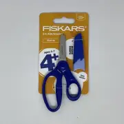 Navy Blue Fiskars Blunt Tip 5" Scissors for Kids Ages 4-7 With Eraser Sheath