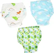 [HONMEET] 3Pcs swimming diaper pants kids cover diaper reusable swim diaper 2t baby swim nappy infant swim diaper reusable swim diapers tpu waterproof layer study pants baby girl toddler