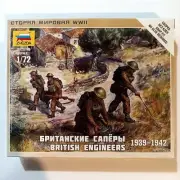 Zvezda 1:72 Scale British Engineers 1939-1942 ~ Snap Kit #6219 New In Box