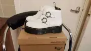 Dr Martens Devon Flwr White Women's Boots Size UK 6