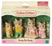 Calico Critters #CC1406 SANDY CAT FAMILY Striped Cat NEW IN BOX