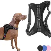 Zenify Pets Dog Harness - Chest Control Grab Adjustable Reflective for Puppy Small Dogs (Black, Small)…