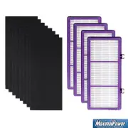 Replacement HEPA D Filter for Holmes AER1 HAPF300/HAP30 (4 PK + 8 Carbon Sheets)