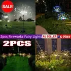 2pcs Fireworks 120LED Fairy String Lights Starburst Solar Xmas Garden Night Lamp