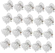 HONITANO 24 Pcs Mini Pearlescent Jaw Clips for Hair Styling Smooth Non Damaging Plastic Hair Claws for Daily Use and Special Occasions