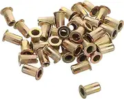 HOMOBABE High Strength Carbon Steel Rivet Nuts Flat Head Insert Nuts Blind Rivet Tool for Automotive Aerospace