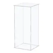 Acrylic Display Case Plastic Cube Storage Box Clear Assemble Showcase 21x16x41cm