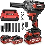 Sundpey Cordless Impact Wrench 800N·m Impact Driver with 2600RPM