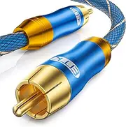 EMK Subwoofer Cable Digital Coaxial/Subwoofer Cable Dual Shielded with Gold Plated RCA to RCA Connectors (2M)