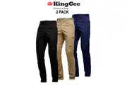 KingGee 2 Pack Mens KingGee Drycool Pant Stretch Ripstop Work Breathable K13007
