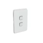 Clipsal Iconic Series Cover Frame - 2 Switches - Cool Grey - 3042C-CY