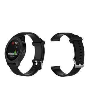 【大格紋錶帶】Garmin vivoactive3/vivomove HR Luxe 智能手錶 20mm矽膠運動腕帶