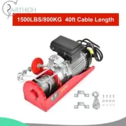 1x 800KG 1300W Electric Hoist Crane Overhead Garage w/ Winch Remote Control
