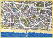 Cityscapes Street Map Of Bournemouth 400 Piece Jigsaw Puzzle 470mm x 320mm (hpy)