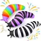 Fidget Slug Toy, Sensory Slug Fidget Toy for Kids & Adults, 3Pcs Cute Autis Toys