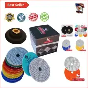 Premium 4” Diamond Polishing Pads Set - 11 Pads + Rubber Backer for Best Value