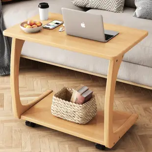 【居家家】可移動客廳邊桌 全實木沙發邊幾角幾(小桌子/小茶幾/電腦桌)
