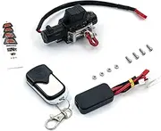 LAPOOH RC Winch with Remote Controller System Plug Compatible with 1/10 1/8 TRX-4 Trx4 SCX10 90046 D90 KM2 RC Car