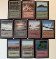 Original Dual Lands - Set of 10 Custom Art / Playtest for MTG / Magic Commander