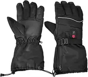 [Generic] 1 Pair Rechargeable Electric Heated Ski Gloves Thermal Winter Mitts Temperature Finger Separated Design for Outdoor Sports and Dexterous Use