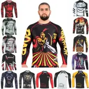 ROAR Men’s Sports MMA Rash Guard Athletic Fitness Full Sleeve Compression Shirt