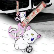 Artemis Moon Anime JDM Ring Tsurikawa Car Train Handle Strap -Pink Flowers Nylon