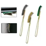 Rust Remover and Cleaner Mini Wire Brush Set with Brass Nylon & Steel Bristles