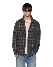 Buy Snakebite Shirt Check Charcoal | Ksubi ++
