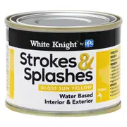 White Knight Strokes & Splashes Paint Sun Yellow Gloss 250ml