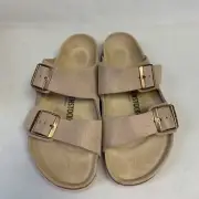 Birkenstock New w/ Box Arizona Shimmering Light Rose Suede Regular Select Size