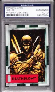 Jim Lee AUTO 1993 Darker Image Deathblow card PSA/DNA Authentic